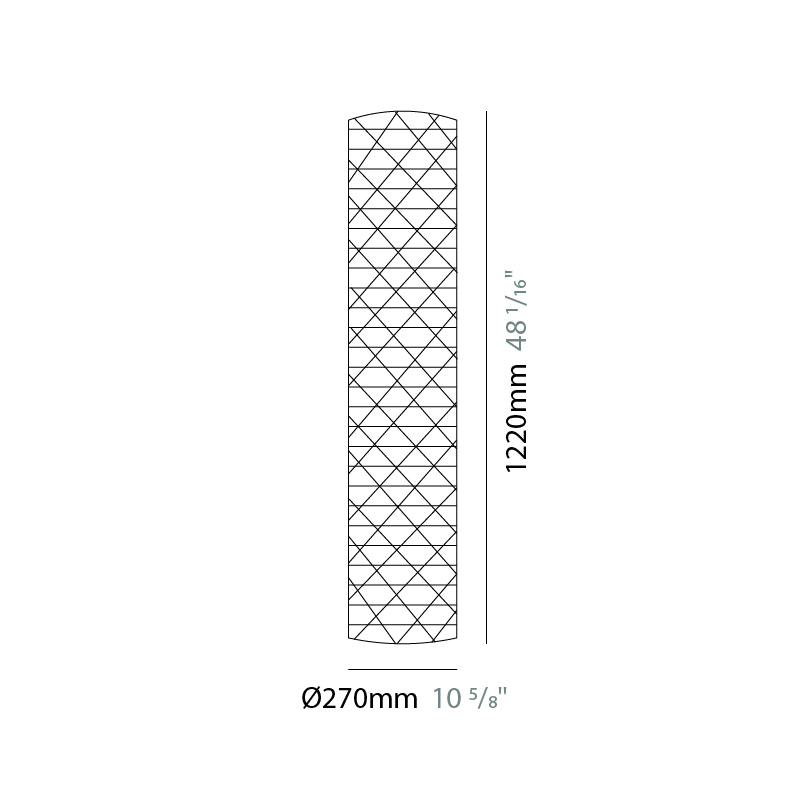Prisma by Linea Zero – 10 5/8″ x 48 1/16″ Portable, Floor offers quality European interior lighting design | Zaneen Design / Line art
