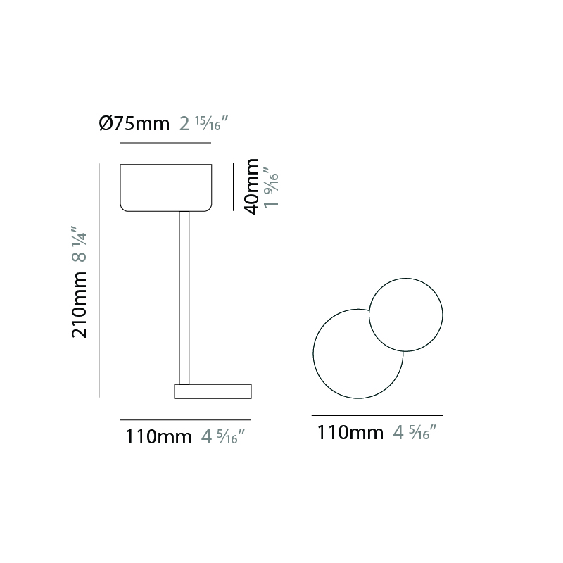 Punto! by Knikerboker – 4 5/16″ x 8 1/4″ Surface, Ceiling Surface offers quality European interior lighting design | Zaneen Design