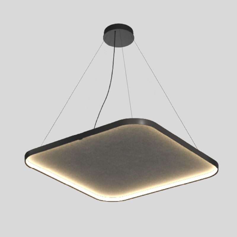 Quantum Silhouette Acoustic by Prolicht – 39 3/8″ x 1 1/8″ Suspension, Acoustic offers LED lighting solutions | Zaneen Architectural