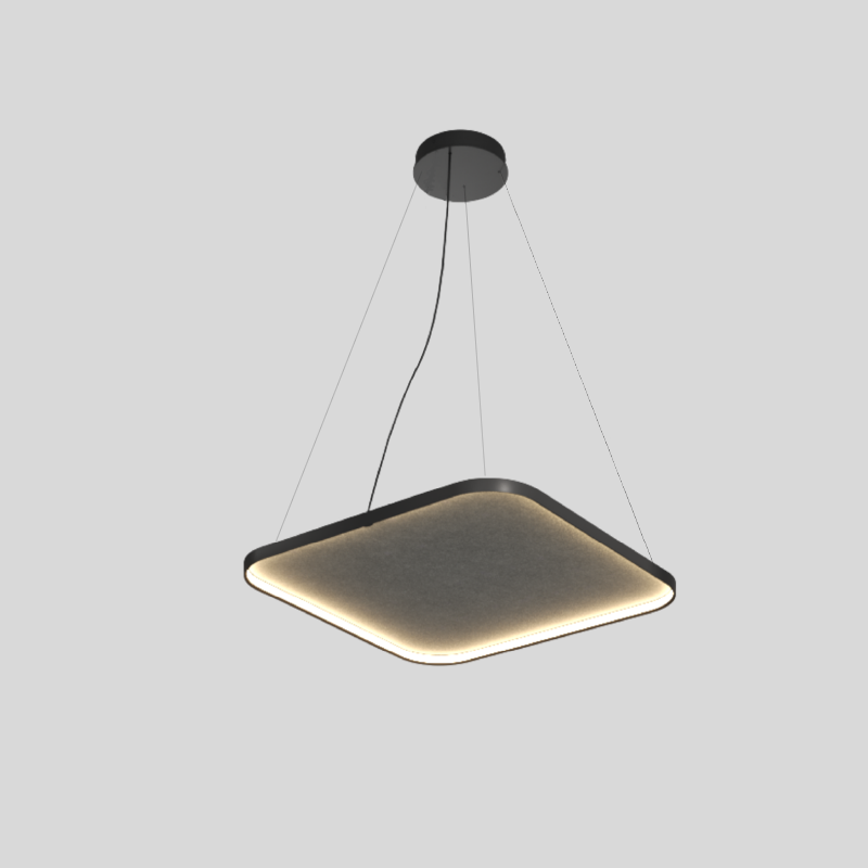 Quantum Silhouette Acoustic by Prolicht – 19 11/16″ x 1 1/8″ Suspension, Acoustic offers LED lighting solutions | Zaneen Architectural