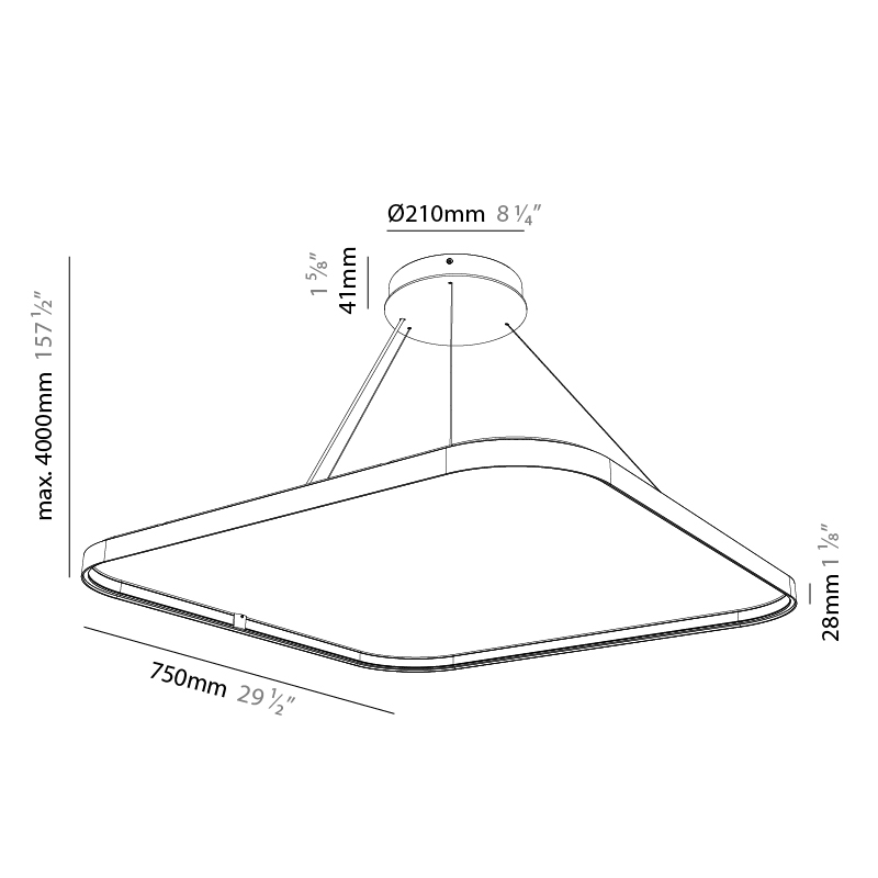 Quantum Silhouette Acoustic by Prolicht – 29 1/2″ x 1 1/8″ Suspension, Acoustic offers LED lighting solutions | Zaneen Architectural / Line art