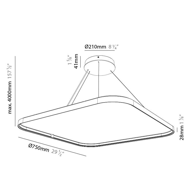 Quantum Silhouette Acoustic by Prolicht – 29 1/2″ x 1 1/8″ Suspension, Acoustic offers LED lighting solutions | Zaneen Architectural / Line art