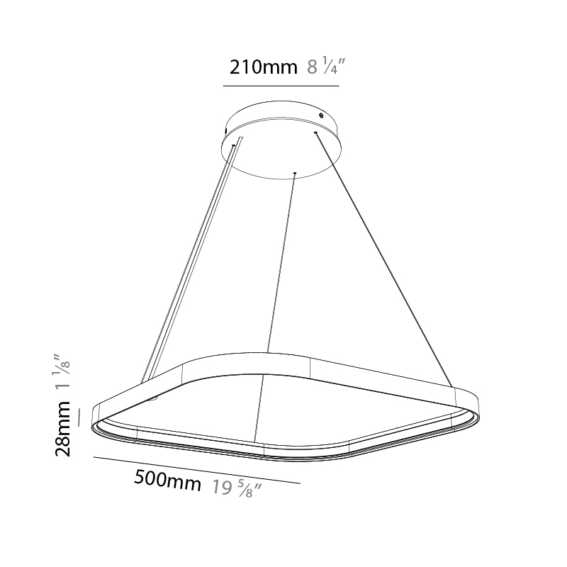 Quantum Silhouette by Prolicht – 19 11/16″ x 1 1/8″ Suspension, Pendant offers LED lighting solutions | Zaneen Architectural / Line art