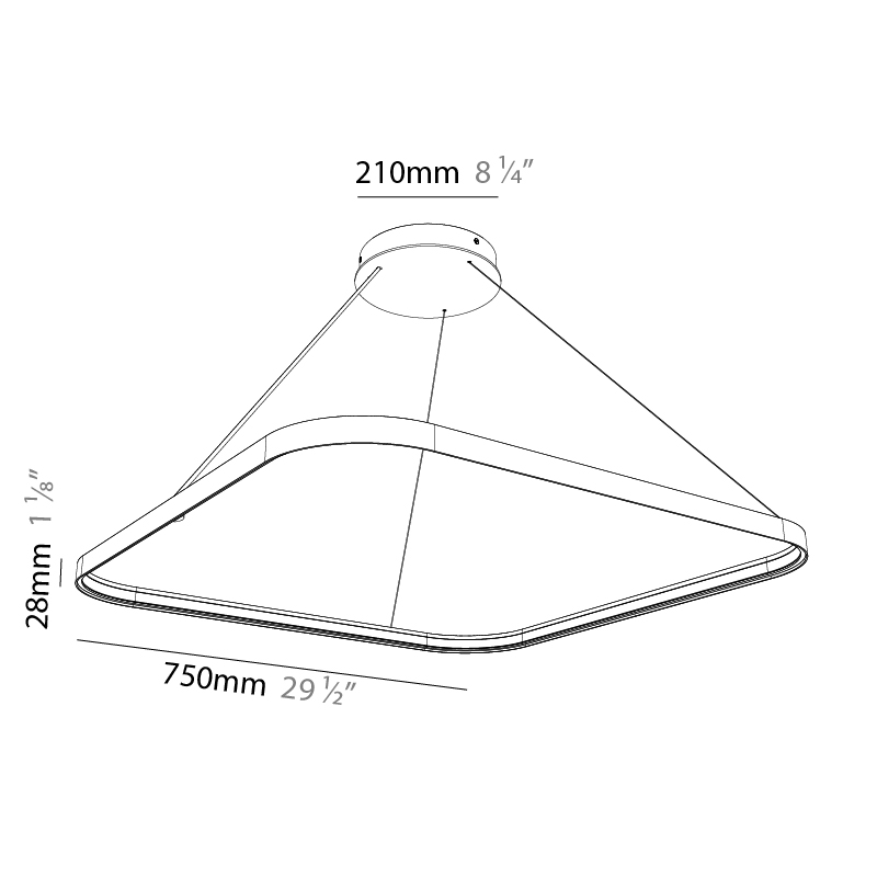 Quantum Silhouette by Prolicht – 29 1/2″ x 1 1/8″ Suspension, Pendant offers LED lighting solutions | Zaneen Architectural / Line art