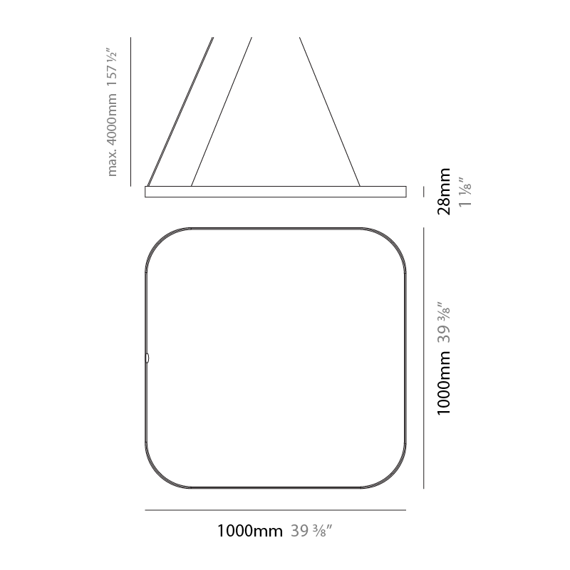 Quantum Silhouette by Prolicht – 37 3/8″ x 1 1/8″ Suspension, Pendant offers LED lighting solutions | Zaneen Architectural