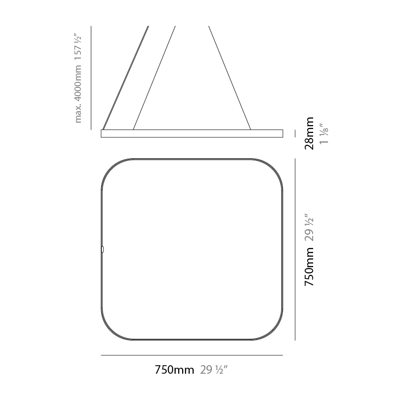 Quantum Silhouette by Prolicht – 29 1/2″ x 1 1/8″ Suspension, Pendant offers LED lighting solutions | Zaneen Architectural