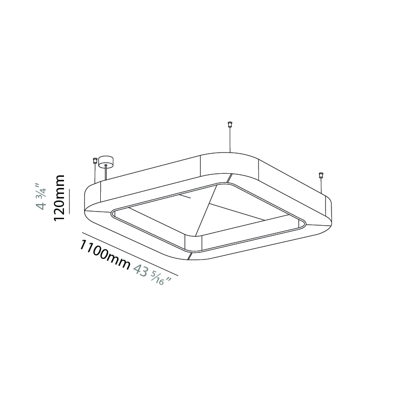 Quantum Acoustic by Prolicht – 43 5/16″ x 4 3/4″ Suspension, Acoustic offers LED lighting solutions | Zaneen Architectural / Line art