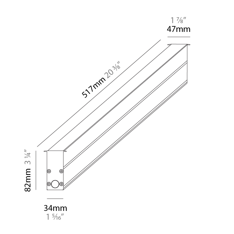 Dritto 30 by Unonovesette – 20 3/8″ x 3 3/16″ ,  offers high performance and quality material | Zaneen Exterior
