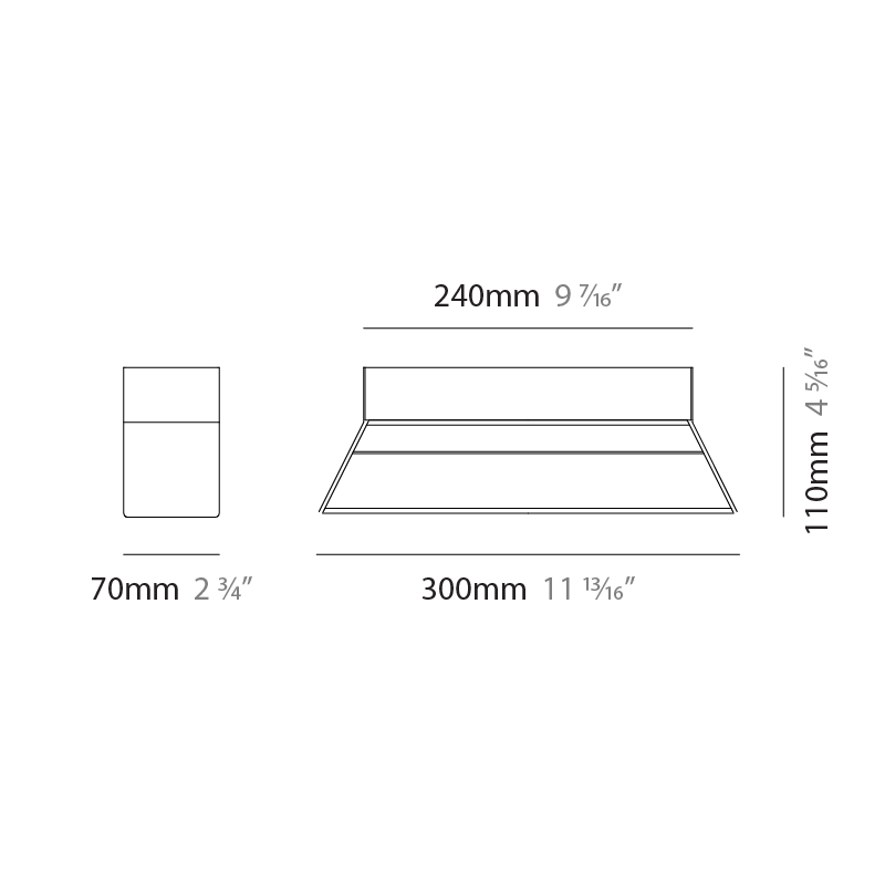 Regula by Cangini & Tucci – 11 13/16″ x 4 5/16″ Surface, Pendant offers quality European interior lighting design | Zaneen Design / Line art