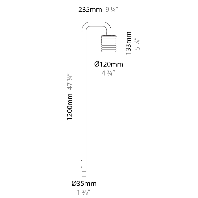 Rippling by Platek –  x 47 1/4″ Post, Bollard - Garden offers high performance and quality material | Zaneen Exterior / Line art