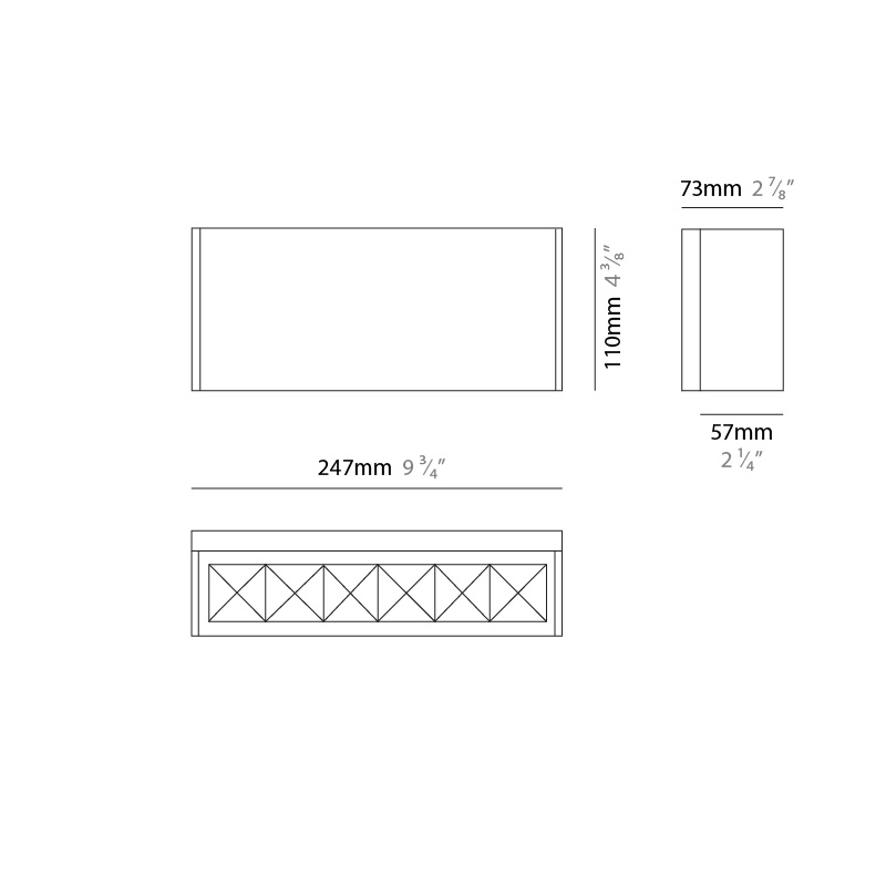 Ruled Linear by Side – 9 3/4″ x 4 5/16″ Surface, Wall Surface offers high performance and quality material | Zaneen Exterior / Line art