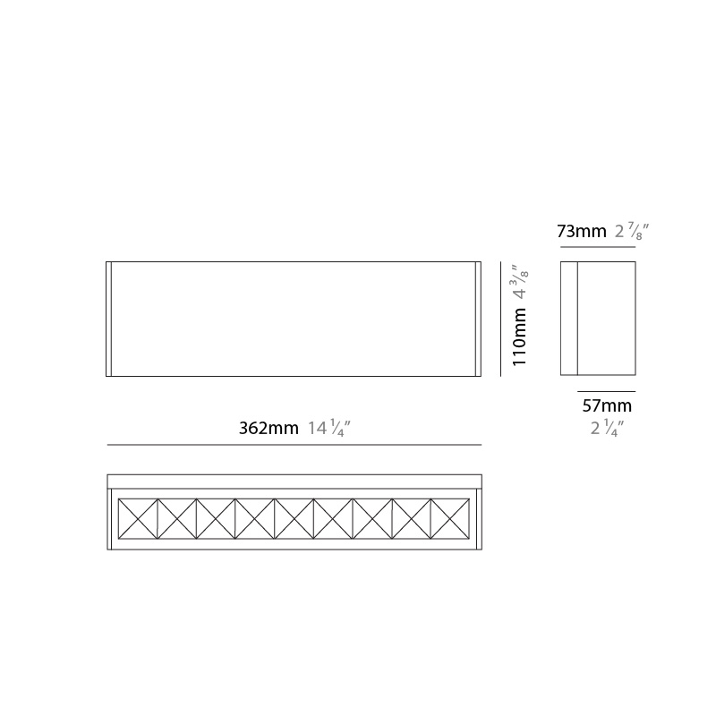 Ruled Linear by Side – 14 1/4″ x 4 5/16″ Surface, Wall Surface offers high performance and quality material | Zaneen Exterior / Line art