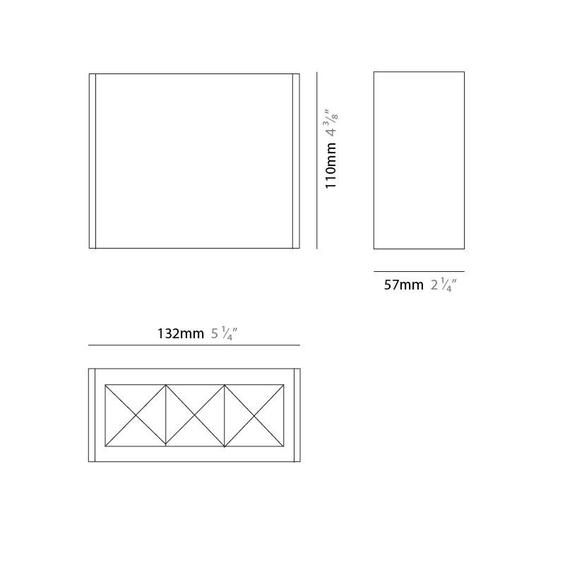 Ruled Linear by Side – 5 3/16″ x 4 5/16″ Surface, Downlight offers high performance and quality material | Zaneen Exterior / Line art