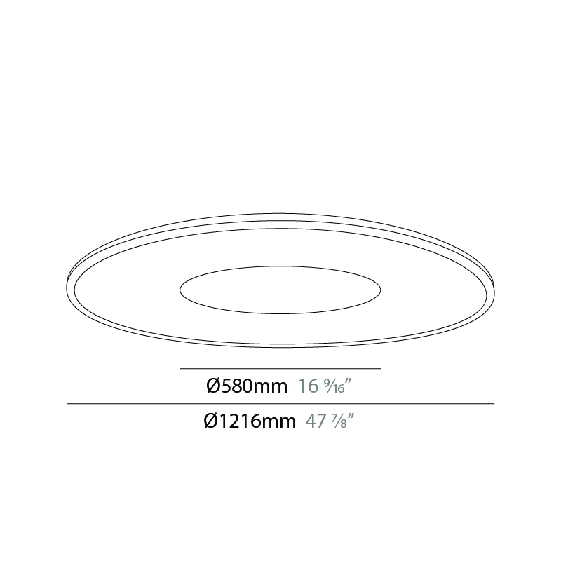 Saturn by Ivela – 47 7/8″ x 3/4″ Surface, Ambient offers LED lighting solutions | Zaneen Architectural