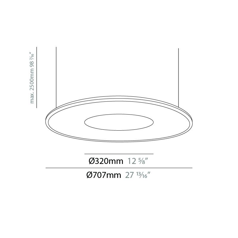 Saturn by Ivela – 27 13/16″ x 9/16″ Suspension, Ambient offers LED lighting solutions | Zaneen Architectural