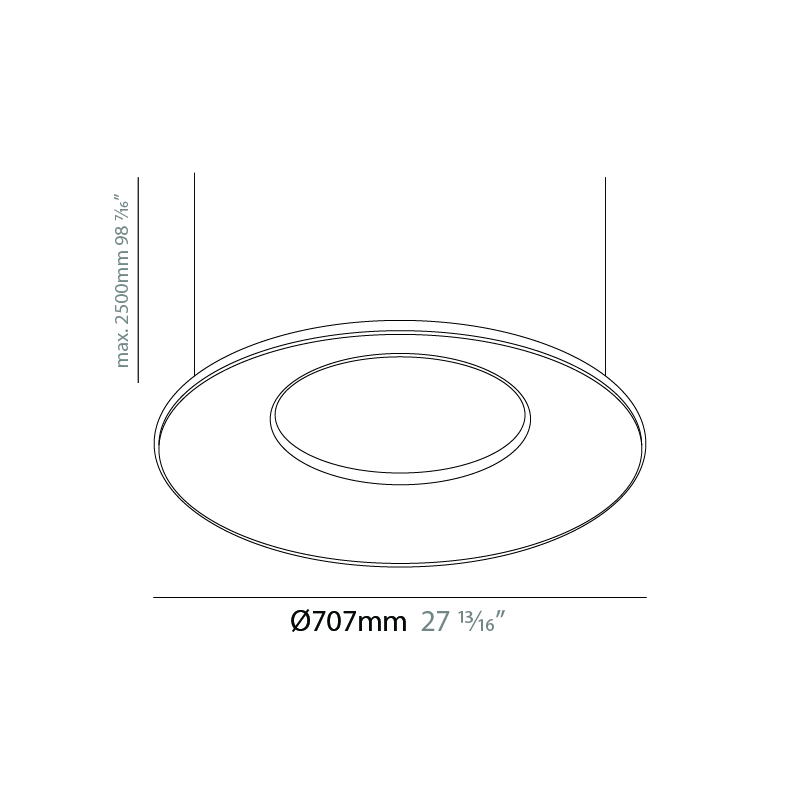 Saturn by Ivela – 27 13/16″ x 9/16″ Suspension, Ambient offers LED lighting solutions | Zaneen Architectural