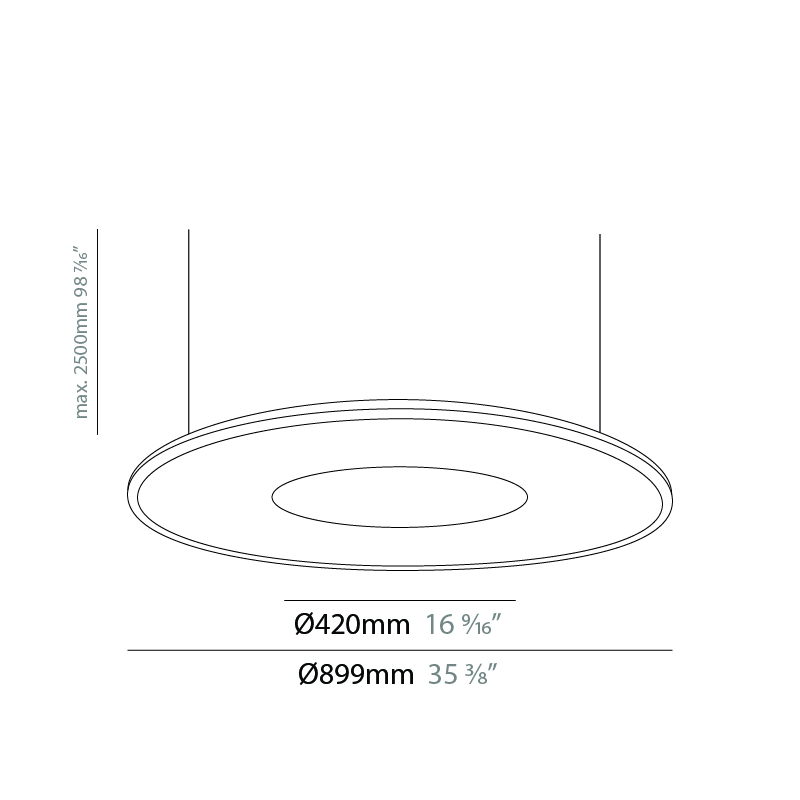 Saturn by Ivela – 35 3/8″ x 3/4″ Suspension, Ambient offers LED lighting solutions | Zaneen Architectural