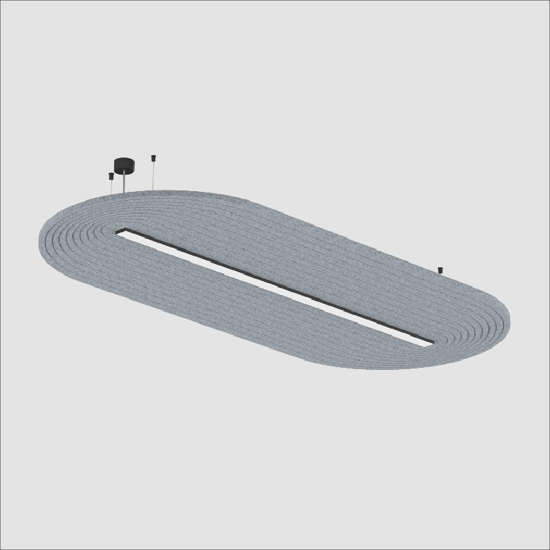 Serenii Round by Prolicht – 91 3/8″ x 3 9/16″ Suspension, Acoustic offers LED lighting solutions | Zaneen Architectural