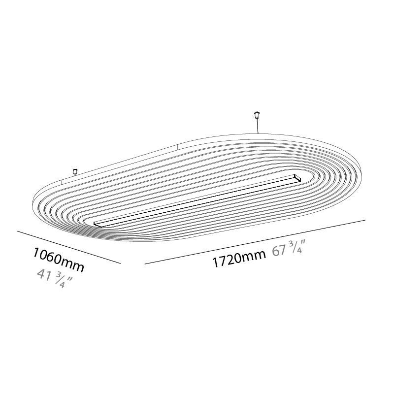 Serenii Round by Prolicht – 67 3/4″ x 3 9/16″ Suspension, Acoustic offers LED lighting solutions | Zaneen Architectural