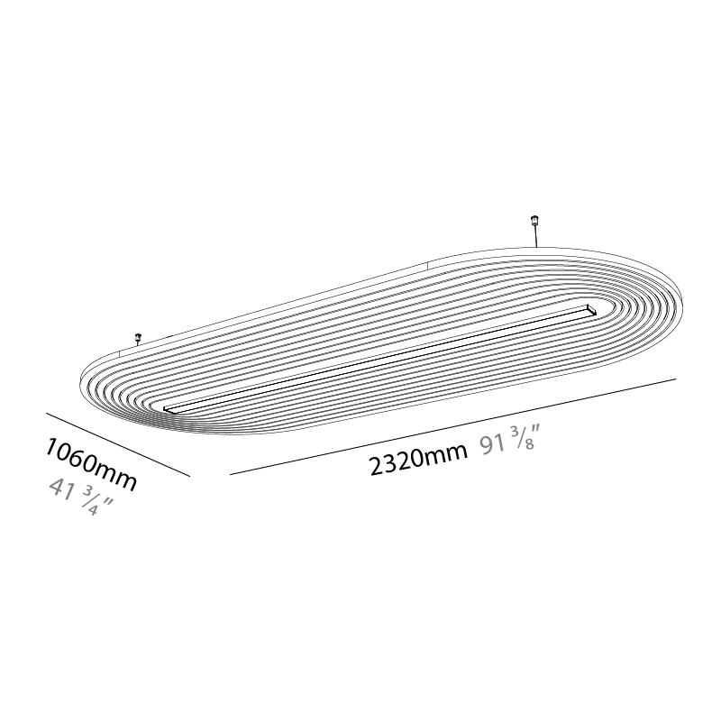 Serenii Round by Prolicht – 91 3/8″ x 3 9/16″ Suspension, Acoustic offers LED lighting solutions | Zaneen Architectural