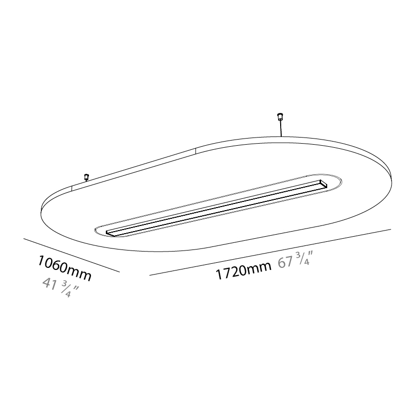 Serenii Round by Prolicht – 67 3/4″ x 3 9/16″ Suspension, Acoustic offers LED lighting solutions | Zaneen Architectural