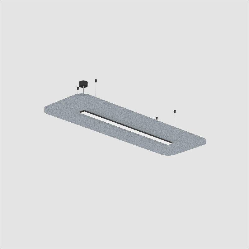 Serenii by Prolicht – 69 1/4″ x 3 9/16″ Suspension, Acoustic offers LED lighting solutions | Zaneen Architectural