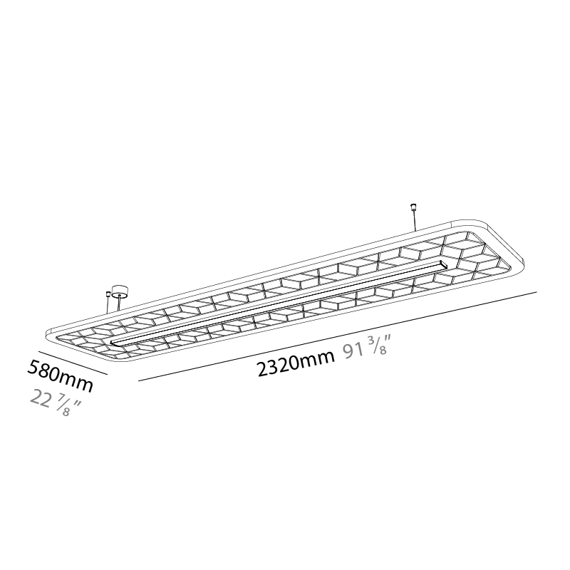 Serenii by Prolicht – 91 3/8″ x 3 9/16″ Suspension, Acoustic offers LED lighting solutions | Zaneen Architectural
