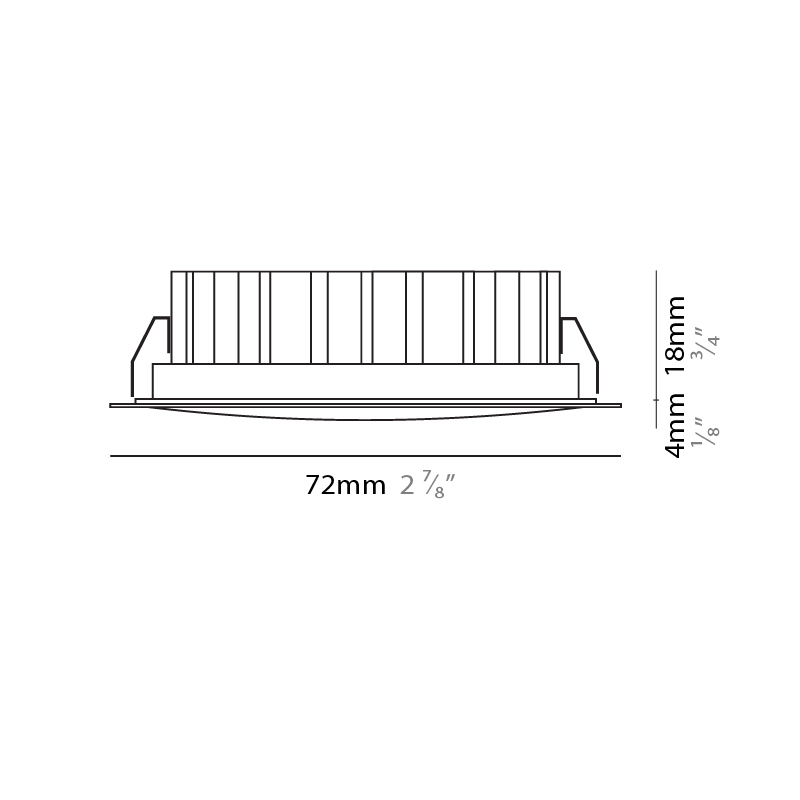 Shelf Quadro by Side – 2 7/8″ x 7/8″ Recessed, Downlight offers high performance and quality material | Zaneen Exterior / Line art