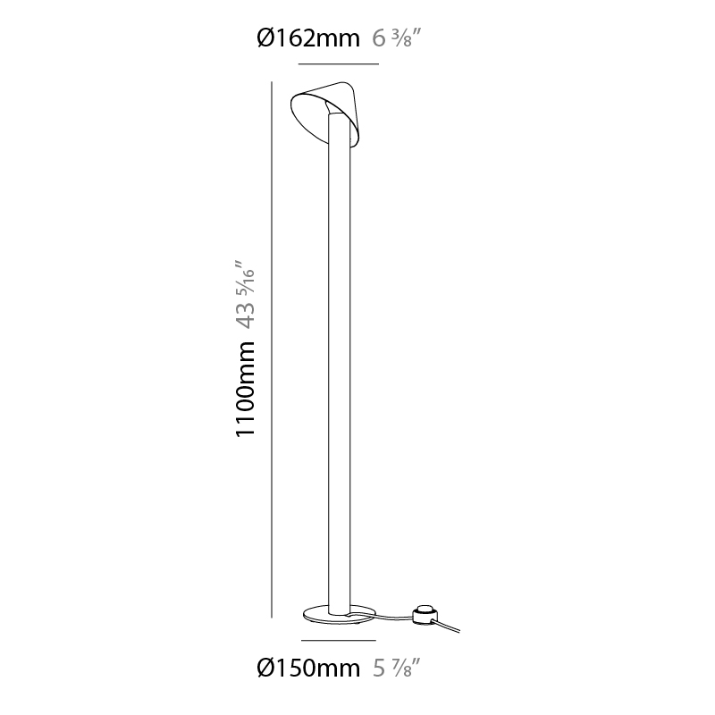 Shita by Milan – 6 3/8″ x 43 5/16″ Portable, Floor offers quality European interior lighting design | Zaneen Design / Line art