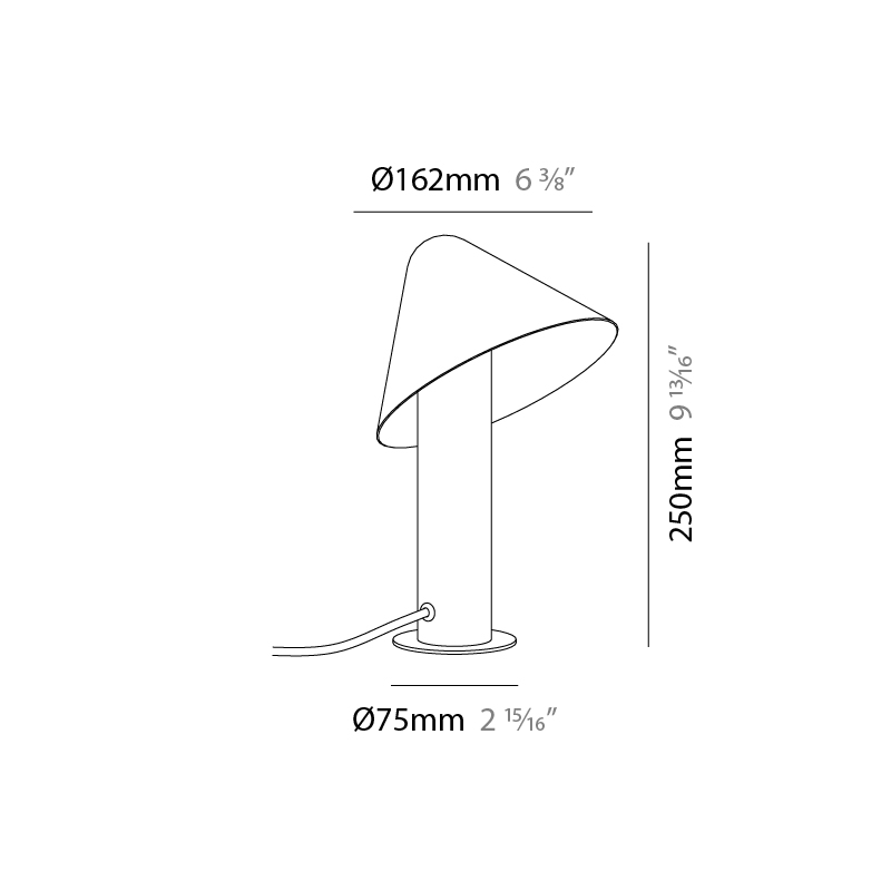 Shita by Milan – 6 3/8″ x 9 13/16″ Portable, Table offers quality European interior lighting design | Zaneen Design / Line art