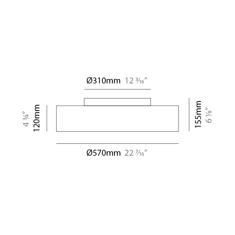Sign Drum by Zaneen – 22 7/16″ x 6 1/8″ Surface, Ceiling Surface offers LED lighting solutions | Zaneen Architectural / Line art