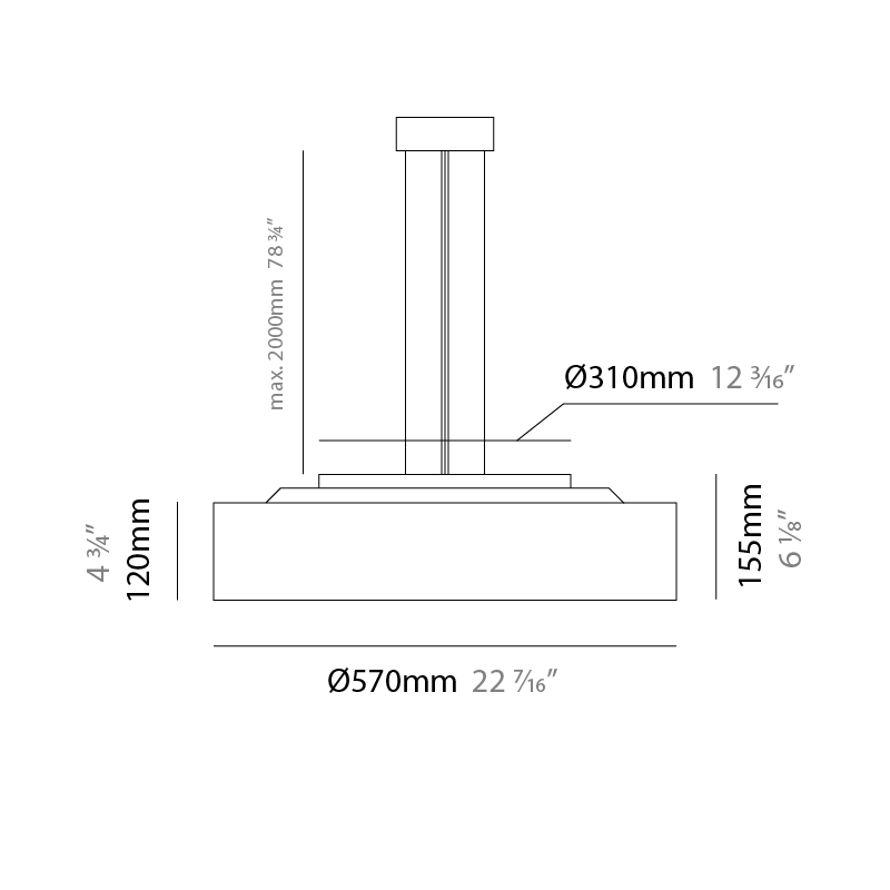 Sign Drum by Zaneen – 22 7/16″ x 6 1/8″ Suspension, Pendant offers LED lighting solutions | Zaneen Architectural / Line art