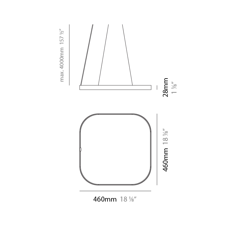 Silhouettes by Prolicht – 18 1/8″ x 1 1/8″ Suspension, Modular Systems offers LED lighting solutions | Zaneen Architectural