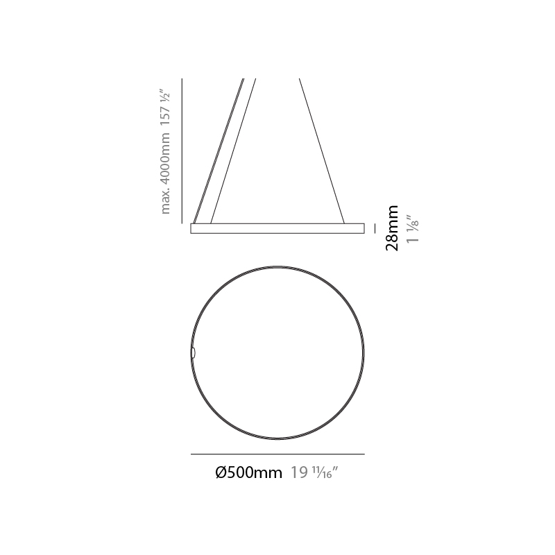 Silhouettes by Prolicht – 19 11/16″ x 1 1/8″ Suspension, Modular Systems offers LED lighting solutions | Zaneen Architectural