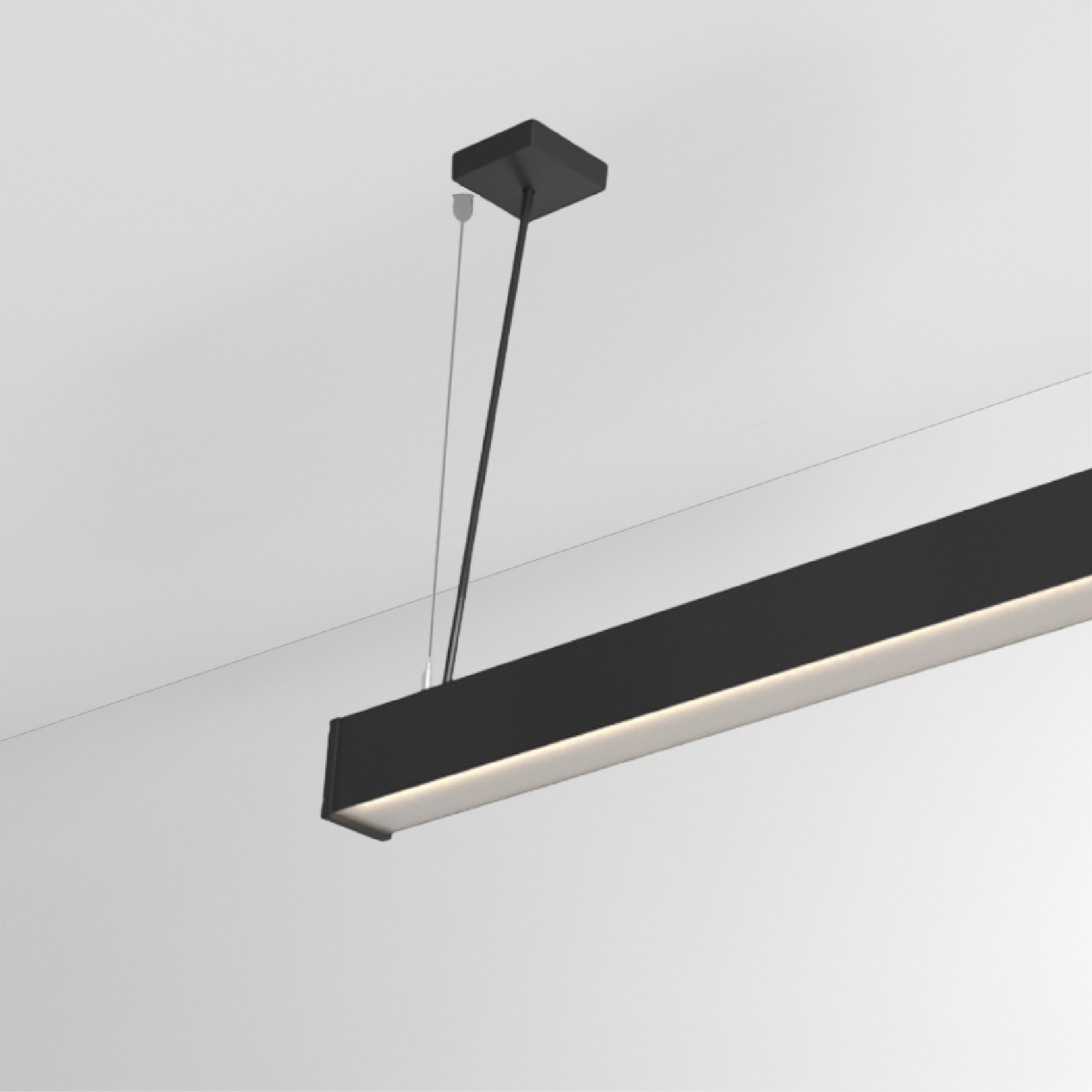 Slider Straight IP54 by Prolicht – 39 3/4″ x 3 1/8″ Suspension, Linear Profiles offers LED lighting solutions | Zaneen Architectural
