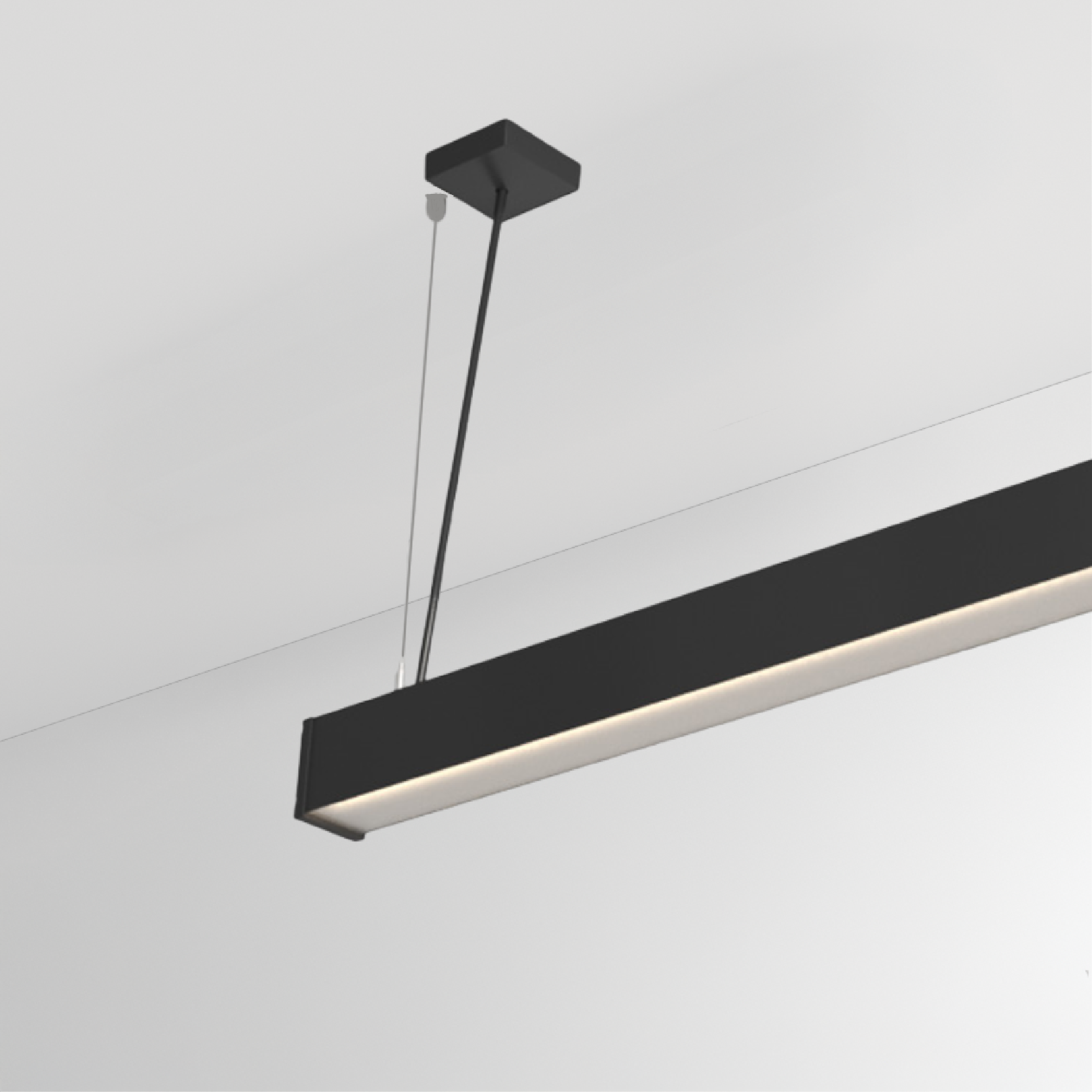Slider Straight IP54 by Prolicht – 47 5/8″ x 3 1/8″ Suspension, Linear Profiles offers LED lighting solutions | Zaneen Architectural