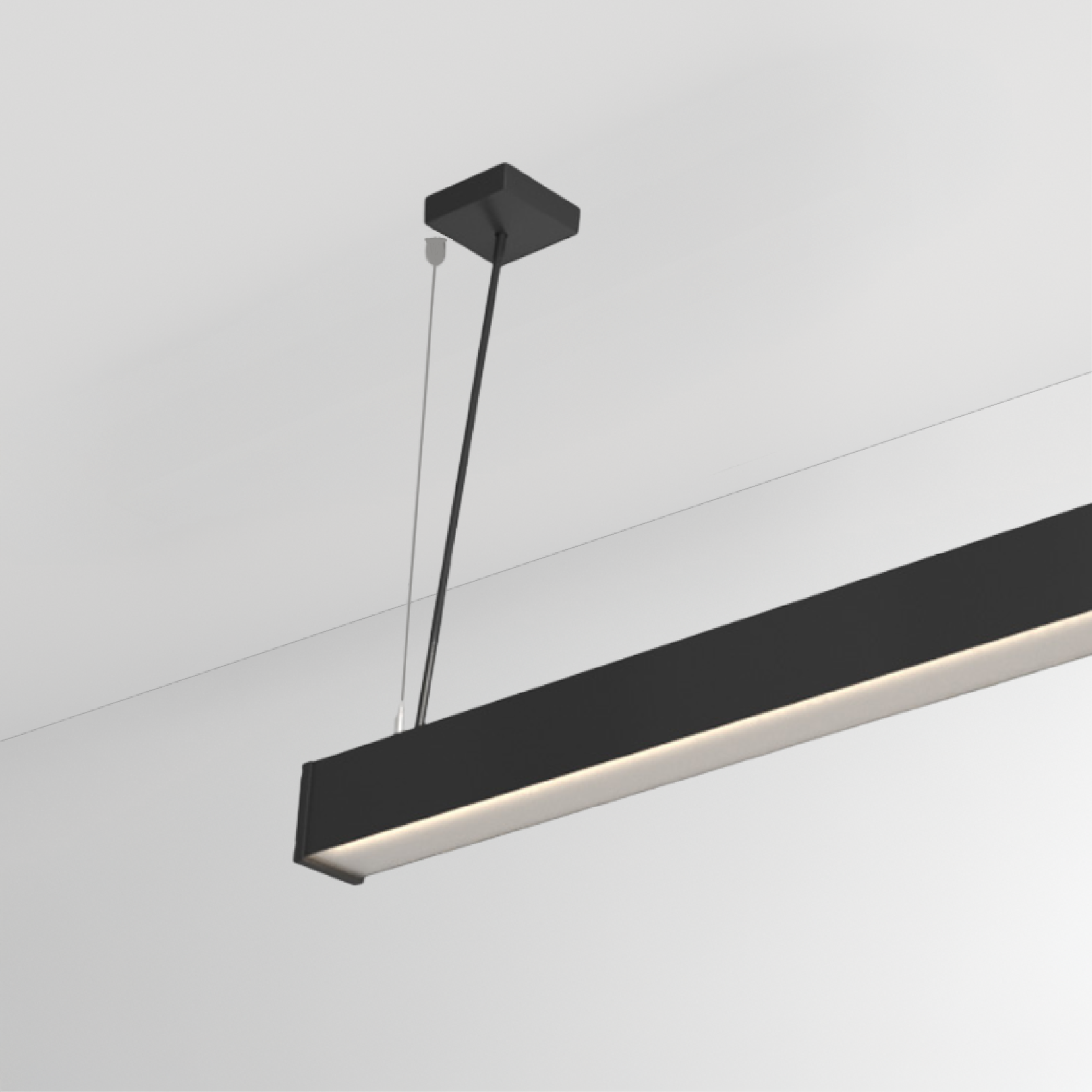 Slider Straight IP54 by Prolicht – 55 1/2″ x 3 1/8″ Suspension, Linear Profiles offers LED lighting solutions | Zaneen Architectural