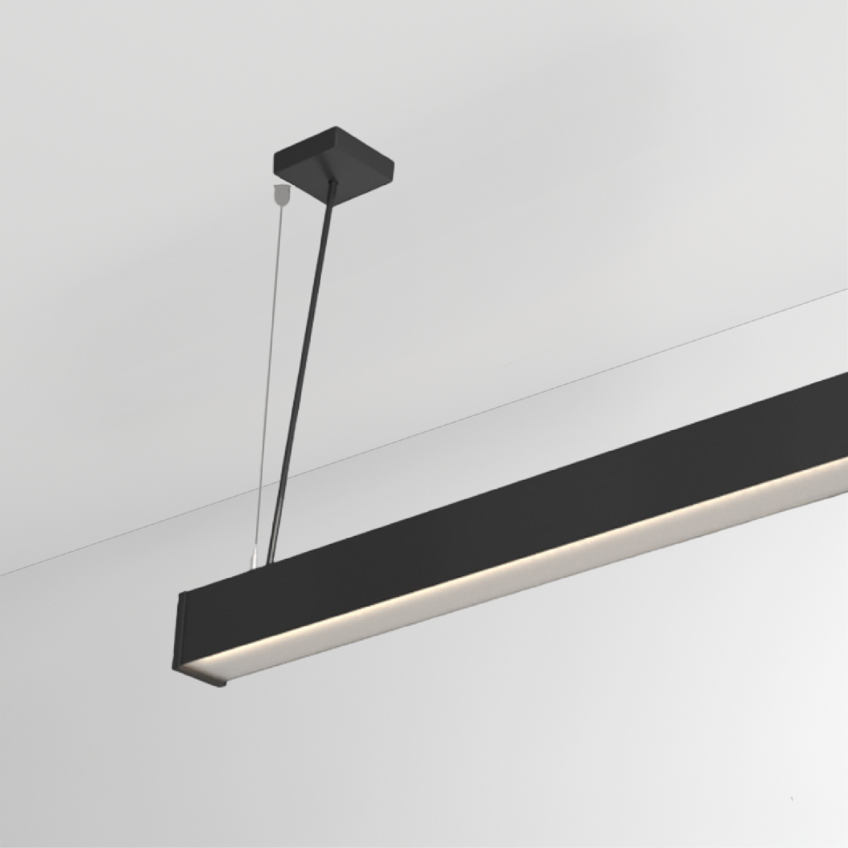 Slider Straight IP54 by Prolicht – 94 7/8″ x 3 1/8″ Suspension, Linear Profiles offers LED lighting solutions | Zaneen Architectural