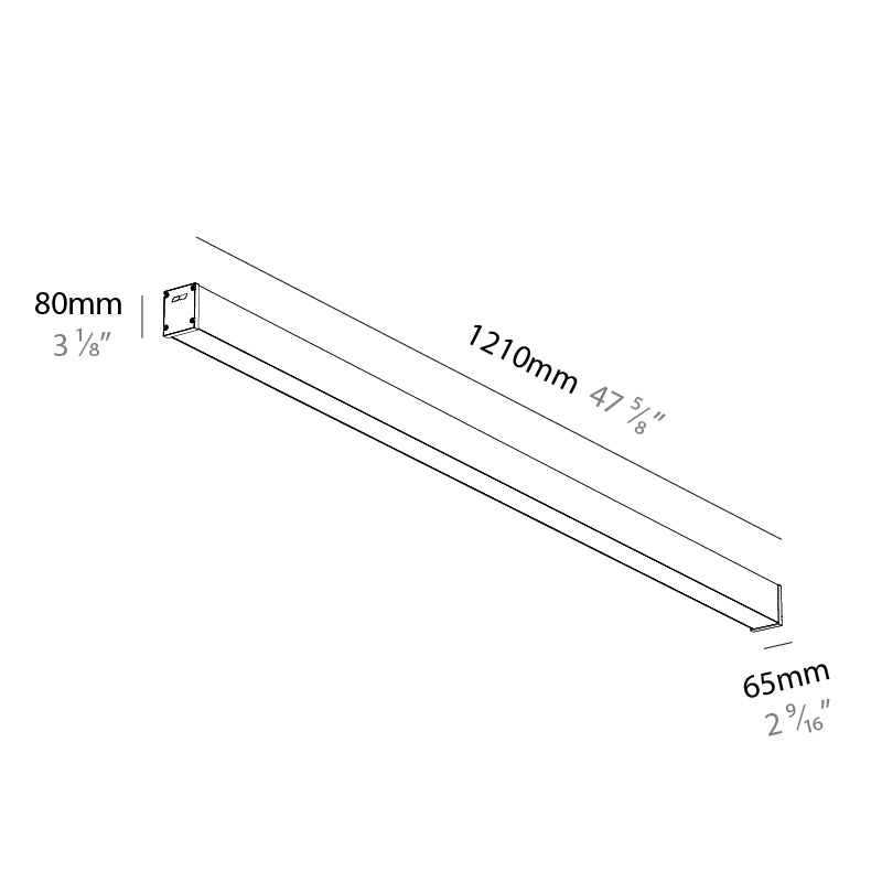 Slider Straight IP54 by Prolicht – 47 5/8″ x 3 1/8″ Surface, Linear Profiles offers LED lighting solutions | Zaneen Architectural / Line art
