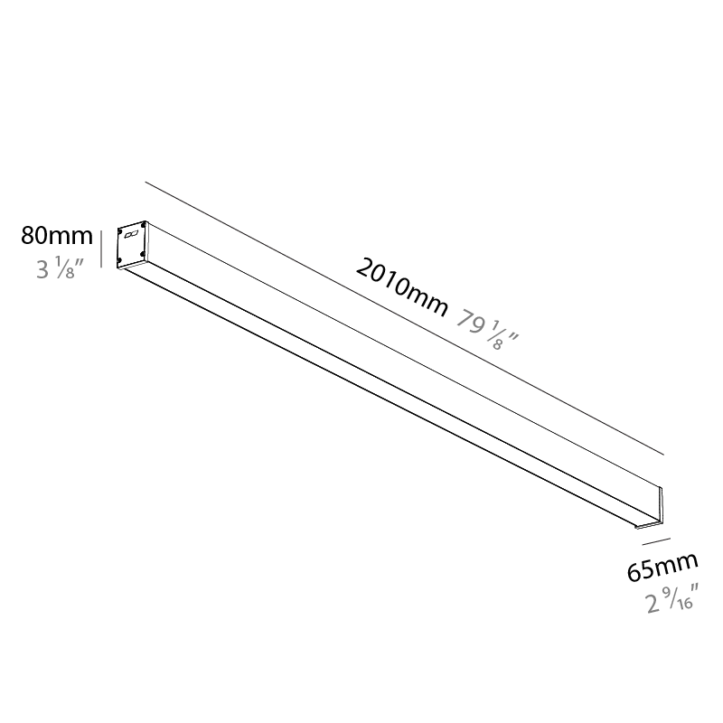 Slider Straight IP54 by Prolicht – 79 1/8″ x 3 1/8″ Surface, Linear Profiles offers LED lighting solutions | Zaneen Architectural / Line art