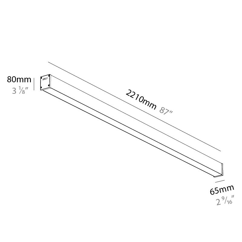 Slider Straight IP54 by Prolicht – 87″ x 3 1/8″ Surface, Linear Profiles offers LED lighting solutions | Zaneen Architectural / Line art