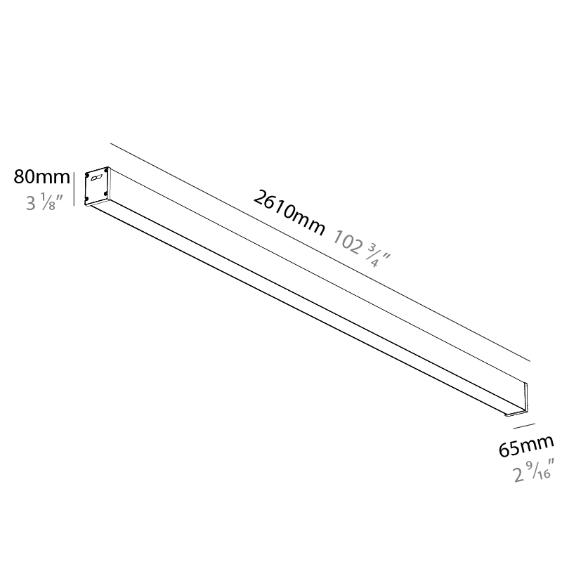 Slider Straight IP54 by Prolicht – 102 3/4