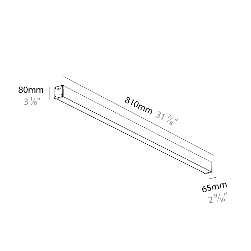 Slider Straight IP54 by Prolicht – 31 7/8″ x 3 1/8″ Surface, Linear Profiles offers LED lighting solutions | Zaneen Architectural / Line art