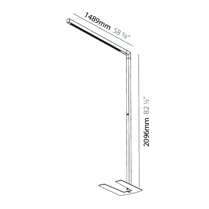 Slider-F by Prolicht – 58 5/8″ x 82 1/2″ Portable, Floor offers LED lighting solutions | Zaneen Architectural / Line art