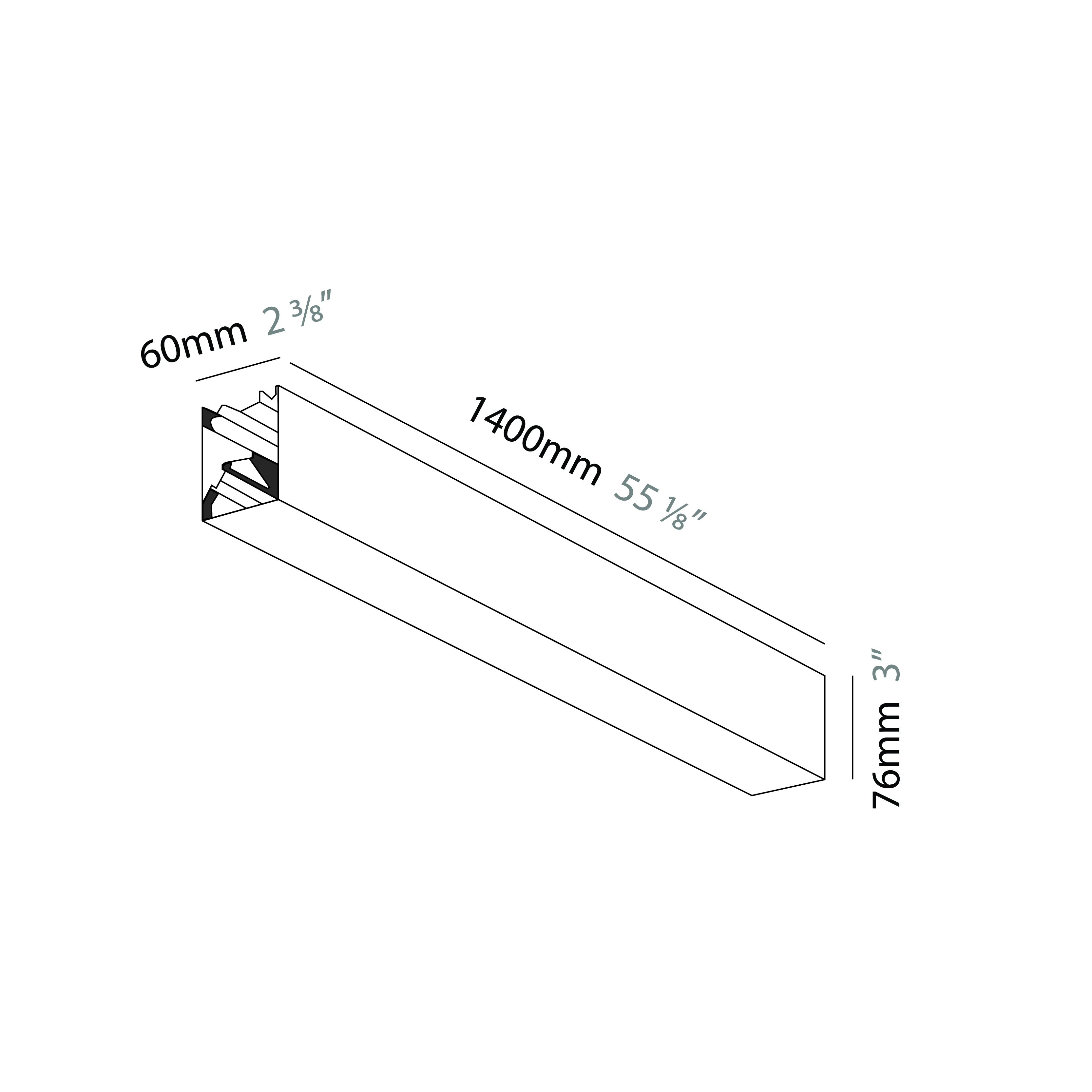 Slider by Prolicht – 55 1/8″ x 3″ Surface, Profile offers LED lighting solutions | Zaneen Architectural