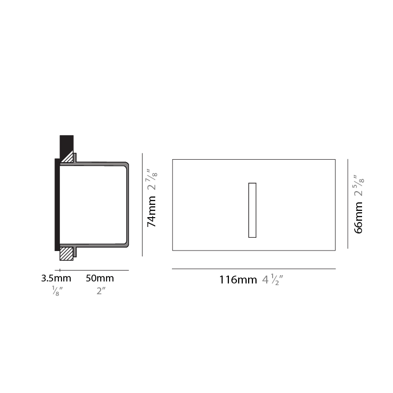 Small Blade by Side – 4 1/2″ Recessed, Step Light offers high performance and quality material | Zaneen Exterior