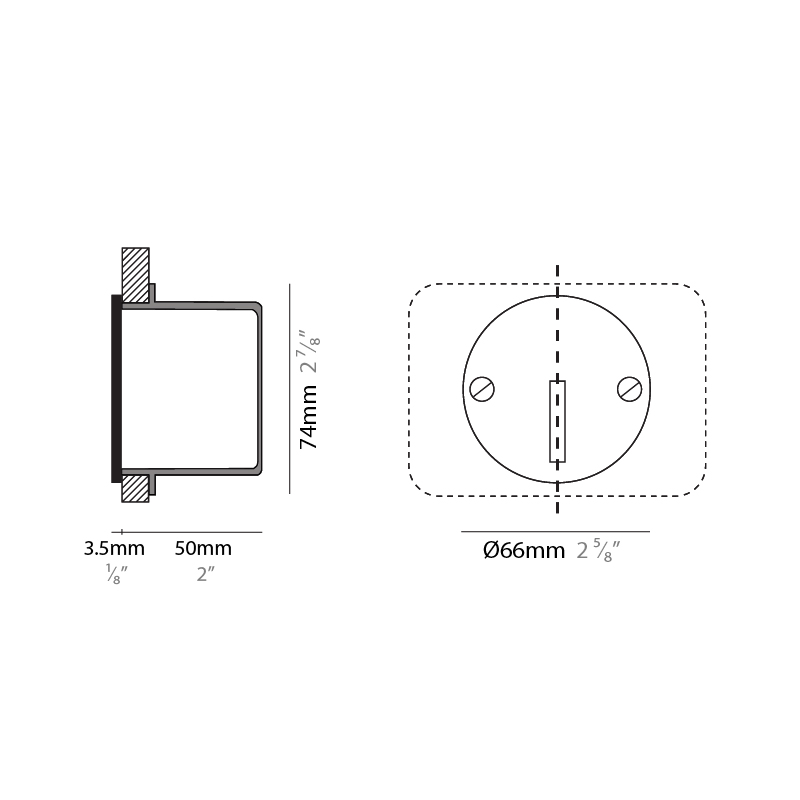Small Blade by Side – 2 5/8″ x 2 15/16″ Recessed, Step Light offers high performance and quality material | Zaneen Exterior