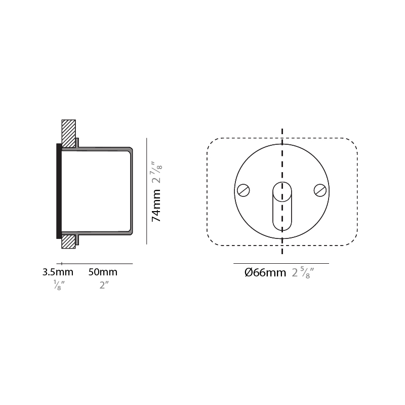 Small Blade by Side – 2 5/8″ x 2 15/16″ Recessed, Step Light offers high performance and quality material | Zaneen Exterior