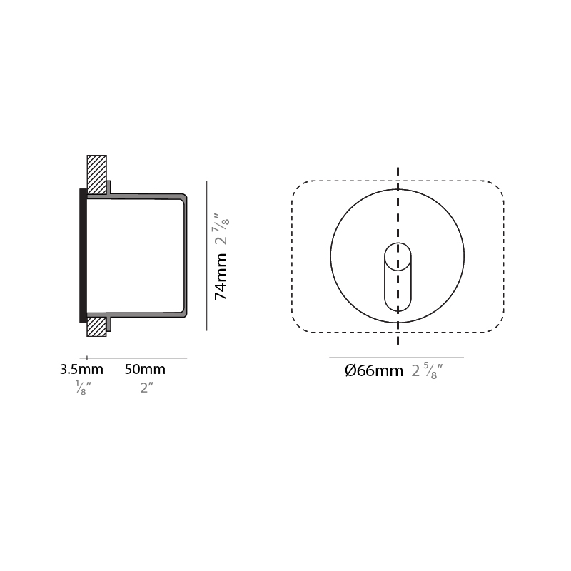 Small Blade by Side – 2 5/8″ x 2 15/16″ Recessed, Step Light offers high performance and quality material | Zaneen Exterior