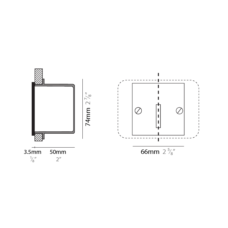 Small Blade by Side – 2 5/8″ x 2 15/16″ Recessed, Step Light offers high performance and quality material | Zaneen Exterior
